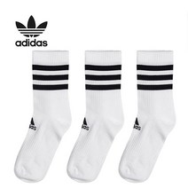 아디다스 삼선 쿠션 크루삭스 3켤레 세트 (DZ9346)