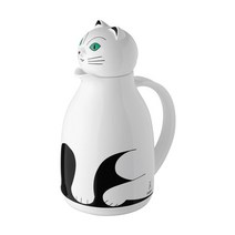 헬리오스 써모캣 보온 주전자 고양이 화이트 1L