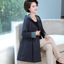 하프트렌치코트 마담 엄마옷 봄옷 얇은 트렌치바바리 중년 여성 룩 외 미드 노년 40대 50 가을옷 x2개 2037113462