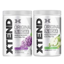 싸이베이션 Scivation 엑스텐드 Xtend BCAA 30serving Grape + Apple 총 2병, Grape 1개 + Apple 1개
