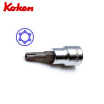 일본 코켄 고겐 코겐 3/8인치 홀타입(TH) 별 비트소켓 복스알 3025 전장 50mm, TH45