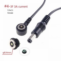 1 세트 8.5MM 직경 마그네틱 포고 핀 커넥터 남성 여성 1 극 방수 IPX7 Pogopin 보드 와이어 전원 충전 3A, DC5.5x2.1 F-PCB