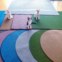 가르르 스크래쳐 카페트, 1개, 블루 사각형 대형 (80CM*60CM)