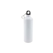 400/500/600/750ml 흰색 빈 승화 물병 카라비너 알루미늄 야외 스포츠 주전자 열 프레스 인쇄 물병, 400ml