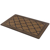 카바펫 모로칸 트렐리스 넌 슬립 듀러블 허니콤 텍스처 패브릭발매트, Coffee