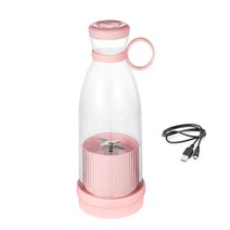 미니믹서기 휴대 헬스 캠핑 전기 juicer 컵 6 블레이드 블렌더 밀크 쉐이크 기계, 03 분홍색