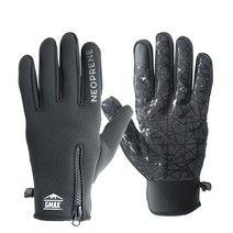 지맥스 동계 방한 스마트터치 겨울 장갑, 블랙