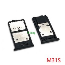 삼성 갤럭시 M31S M317F 용 10pcs Sim 카드 슬롯 트레이 홀더 리더 소켓, [05] M31S purple