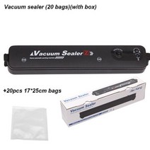220V/110V 주방 진공 음식 씰러 자동 상업용 가정용 식품 실러 포장 기계 가방, CHINA_Sealer n20Bag nBox | UK