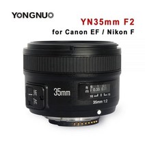 DSLR 카메라 렌즈 용인 YN35mm F2 광각 캐논 RF 용 대형 조리개 자동 초점 Ni F 마운트 35mm, 캐논 EF