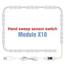 파우더룸 화장대 조명 LED 램프 USB 메이크업 거울 빛 디 밍이 가능한 욕실 거울 화장품 램프 할리우드 허영 조명 드레싱 테이블에 대 한 Led 백라이트, 10 Bulbs, Nature White, Two Years Warranty