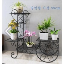 (Beersheba) 베란다화분 걸이대 받침대 정리대 선반 다이 거치대 진열대 스탠드 철재 이케아 거실 화분대, 블랙, 일반형