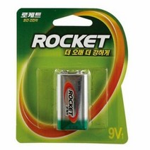 [KT알파쇼핑]로케트 망간 건전지 6F22(9V) 1개, 플러스몰 1
