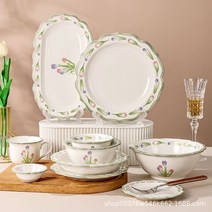 세라믹 수입 유럽풍 예쁜 꽃 그릇 모음 튤립 영국 접시 남대문 프랑스 매장 명품 화소반 일산 일본 쓰임 아울렛 레트로 무자기 브랜드 싸고 사기, 단일사이즈, M