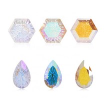 아이리스 C커브 네일파츠 육각 물방울 드롭 네일스톤 셀프네일아트재료, 05.육각_실버(1개)