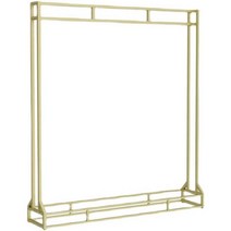 파이프 행거 옷걸이 웨딩드레스 양복 높은 철제 전시, (단층) 150x40x200cm 골드