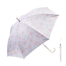 Waterfront 긴 우산 양산 겸용 우산 umbulatio 에어리 라이트 UV 블록 릴리 파우더 핑크 58 cm 슬림하고 가벼운 UV 컷 99.9% 여성 S158-0791LP1-B7