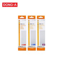 동아 오피스연필 지우개 6본 12본 B HB 2B 옐로우연필 사무용 전문가용 국산연필, 1개, 오피스연필 12본(2B)