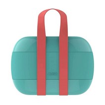 Alessi 푸드 아 포르테 휴대용 도시락통 원 사이즈 라이트 블루 262849, Light Blue