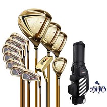 PGM NSR 2세대 남성 입문용 골프채 풀세트+골프가방, 골드 카본R급 12종 풀세트+골프가방