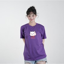 귀여운 동물 캐릭터 로고 남여공용 반팔 티셔츠 모음