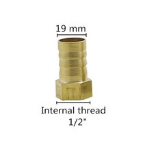 수도용pe관 농업용 배수로관 부속 커넥터 16mm 20mm 50mm 황동 파이프 피팅 6mm 8mm 10mm 12mm 14mm 19mm 호스, 주황색