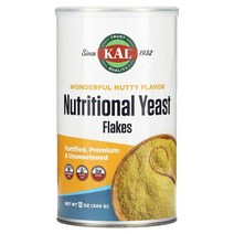 KAL Nutritional Yeast Flakes Wonderful Nutty 12 oz (340 g), One Color, One Size