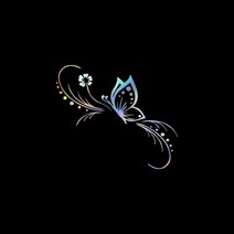 자동차포인트 00407 나비 날개 튜닝스티커, M, 화이트