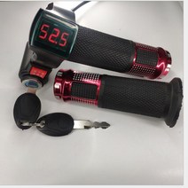 전동스쿠터 스로틀 소형전기차 트위스트 전원 잠금 및 키 3 속도 스위치 전압계 전기 자전거 스쿠터 세발 UTV 변환 부품, [08] 3 speed red