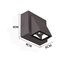 5w 6w 15w 현대 간단한 크리 에이 티브 야외 방수 벽 램프 led 안뜰 램프 게이트 램프 테라스 발코니 정원 벽 조명, 5w 회색 단일 헤드, 쿨 화이트5500-7000k