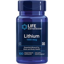 라이프익스텐션 리튬 1000mcg 100캡슐 / Life Extension Lithium 1000 mcg 100 Count, 100정