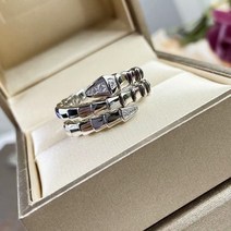 모이사나이트반지 다이아몬드 gra 스털링 실버 컬러 클래식 패션 더블 서클 뱀 모양의 남성과 여성 커플 결혼 럭셔리 파인 쥬얼리 선물