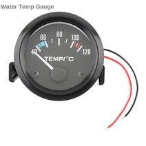 자동차 게이지범용 2 인치 52mm 자동차 전류계 전압계 60-0-60 AMP 게이지 보트 트럭용 ATV 앰프 미터 측정, 04 Water Temp Gauge