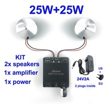풀레인지 진동 스피커 오디오 휴대용 라우드 공명 사운드 익사이터 서브우퍼 25W 4ohm, 05 2 speaker 1amp power, 05 2 speaker 1amp power