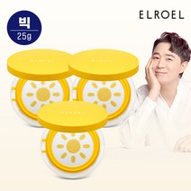 [BIG]엘로엘 1초보정 파데프리 옐로우 빅 선쿠션 본품 3개, 단품