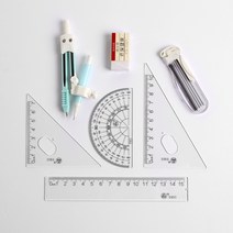 중학생 도형 수업 학생용 제도세트 3개 고급컴퍼스 콤파스