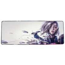 롤 LOL 디자인 마우스 패드 79종 시리즈 리그 오브 레전드 장패드 3mm 두께, 800x300mm + 3mm개, 기계 검 공주