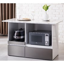 세련된 메탈 그레이 인조 대리석 렌지홈바(폭600) 찬장 수납 꾸미기