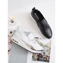 천연소가죽 스타큐빅 키높이 여성슬립온