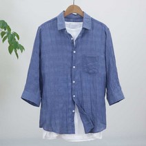 로코비전 7부 린넨 라이크 셔츠 5종 남자 여름 시원한 빅사이즈