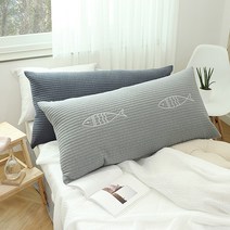 집에 피쉬 피그먼트워싱 등받이쿠션 헤드쿠션 커버_7color 커버, 그레이