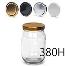 AFS392764높은병 380 319ml 63mm 화이트뚜껑 빈병 밀폐용기, 화이트