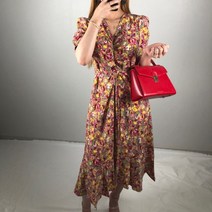 티엘 여자 여름 프리지아 셔링 럭셔리한 원피스 2색상