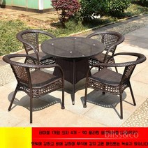 라탄테이블 입식 티 테이블 사이드 좌식 북유럽 카페 협탁 감성 틈새 식탁세트, E