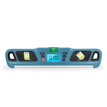 전자 디지털 각도기 360 학위 디지털 경사계 레벨 가을 보호 철도 물 관리 생물학, 시안, 1개