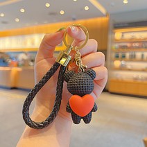 진양오픈마켓 하트 곰들이 열쇠고리, 블랙