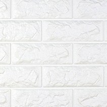대명 접착식 폼블럭 2.2m 인테리어 벽지 시트지, 화이트