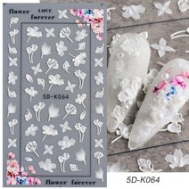 1 pc 디자인 손톱 장식 네일 접착제 손톱 장식 슬라이더 접착제 네일 데칼 SASW5D, 5DK064