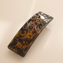 [천삼백케이] [제이로렌] 바이데이지 옐로우 호피 큐빅 수제 헤어핀 Bh0667