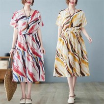 PIka여성 린넨 여름원피스 루즈핏 롱원피스 빅사이즈